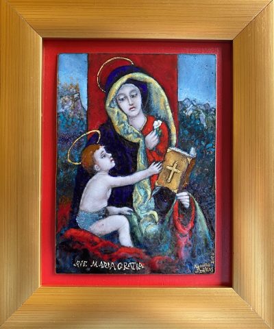 Madonna and Child with Bible