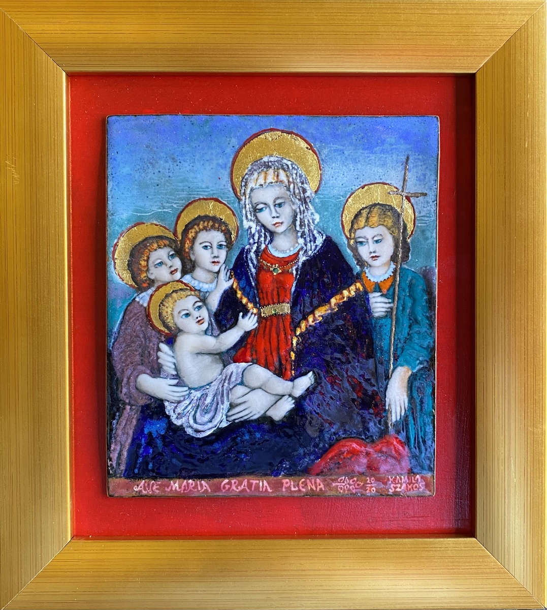 Madonna and Child With Three Angels